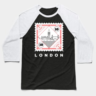 London Stamp Design Baseball T-Shirt